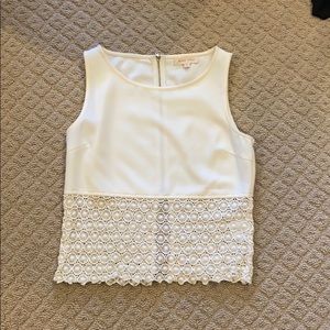 Cream lace tank